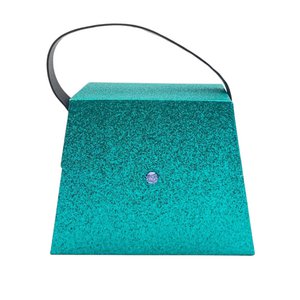 VE Geschenkbox, Handtasche, Türkis funkelnd