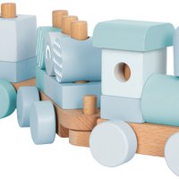 Wood train blue | Sliding toy | Wooden toy
