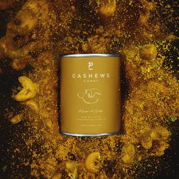 Cashew Curry - Mini 55g. Covered nuts with a savory curry flavor.