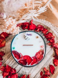Candela Poehina - fiore di tiaré - guscio di cocco