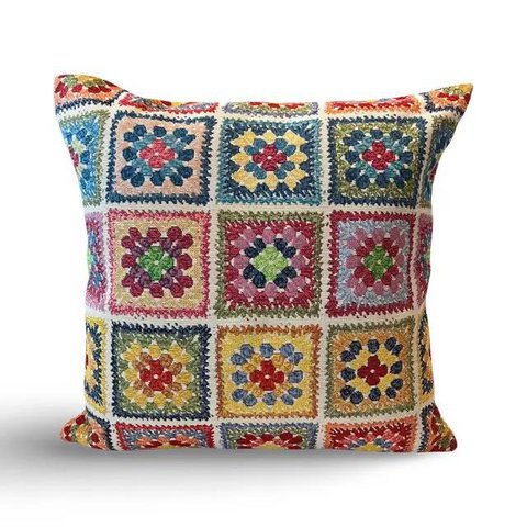 kleurrijk zomers sierkussen Granny Square