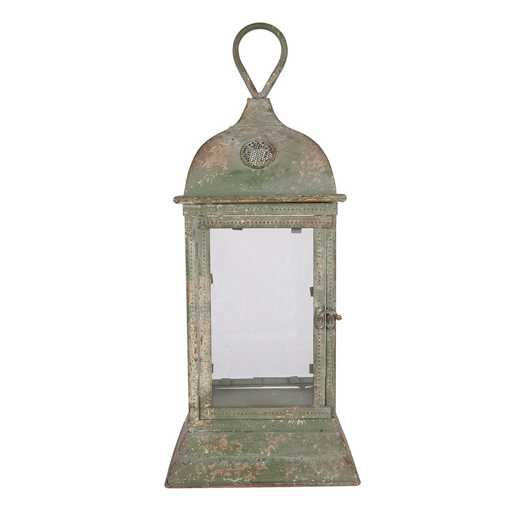 Lantaarn 20x20x49 cm Groen Metaal