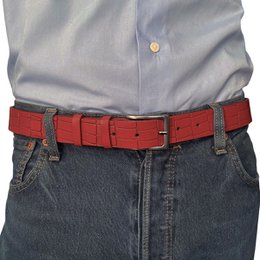 3 cm breiter Ledergürtel mit Krokoprägung in 6 Farben - Damengürtel oder Herrengürtel