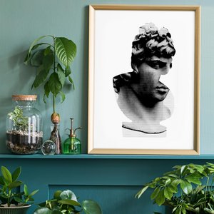 Buste 1 zwart-wit print