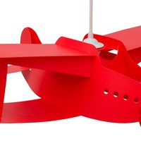 RED AIRPLANE CHILDREN'S HANGING LAMP