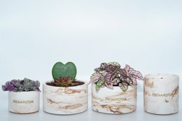 Lille tom krukke - Marble-Look