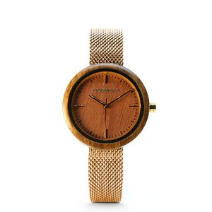 Women's watch in wood and steel - Nelly