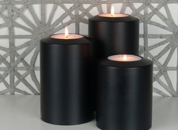 ¡Pecado! Tallador de correos Vela permanente Classic Black ∅ 8 cm
