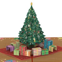 Christmas tree with gifts pop-up card