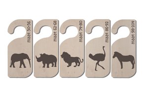 Kleiderbügel im Safari-Format, Größe 50 bis 104