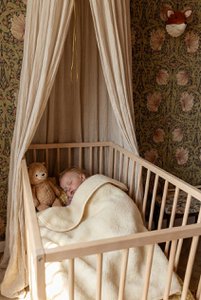 Wollen ledikantdeken 93x135cm - Merinowol - Naturel