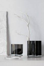 New modern design vase inspired by CORAL and Aalto, COR13 GRey