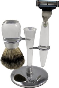 Shaving set clear acrylic