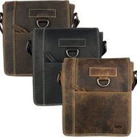 Cognackleurige buffellederen schoudertas van Arrigo – veelzijdige crossbody tas