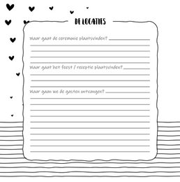 Fill-in Book SilliBeads - My Wedding Planner Fill-in Book - Hardcover Wire-o (SORT/HVID RANGE)