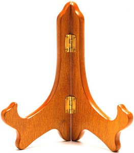 Bordenstandaard goudkleurig hout