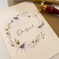 Greeting card -Coneflower wreath