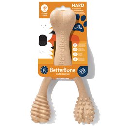  Large hard classic dog chew toy made of natural wood, without nylon, and CO2 neutral production in Europe.