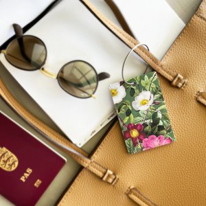 Luggage tag - Rose Flower Garden JL - Dark green