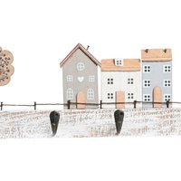 MDF WALL COAT RACK 34.5X4.5X13 WHITE LD200641