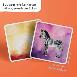 "SAFARI" - Ekstra stort memospil - Tysk og fransk - Animals of Africa - Meget høj kvalitet