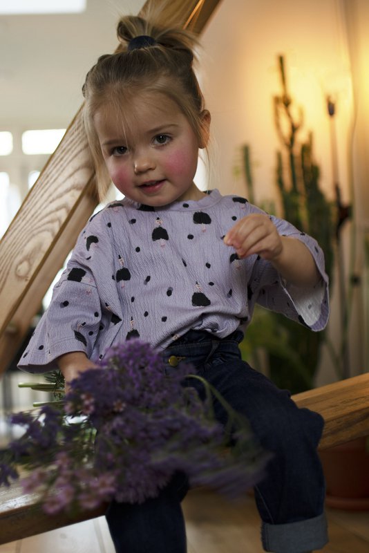 Stork med løs pasform t-shirt print