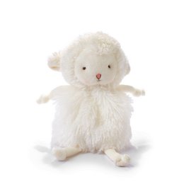Soft, plush white lamb stuffed animal with a sweet, cuddly appearance.