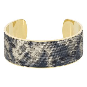 Enamel Bracelet Enamel Snake Pattern Golden Finish