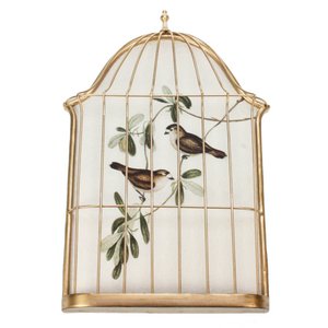 Wanddecoratie vogelkooi met mus