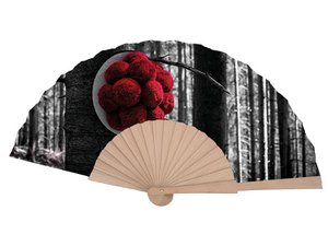 Wooden fan "Black Forest" 46x23x3cm