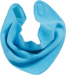 Aqua blue fleece neckerchief, one size, soft and cozy material.