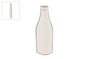 Fles creme aardew 9x5x26cm