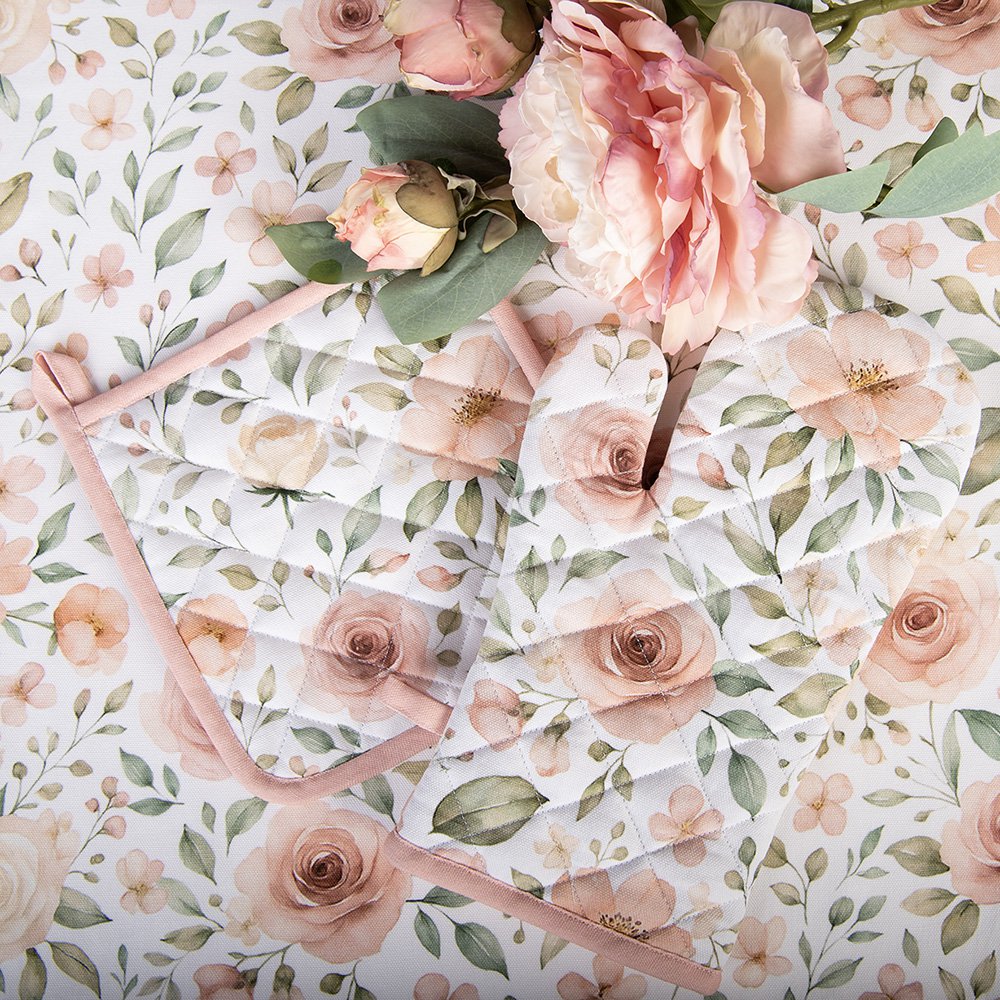 Tafelkleed 100x100 cm Beige Katoen