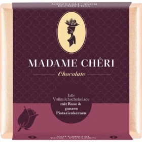 Rose & pistachie whole milk chocolate 90g