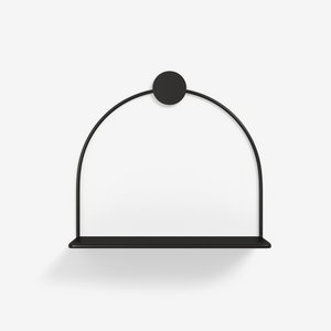 Prato Wandplank – Zwart Metaal