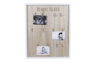 Memobord Clip aus Naturholz 55x4