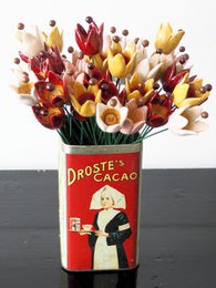 Tulpenblume Keramik weiß 3cm