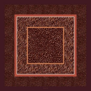 Animal-Print – Braun-Ziegel – 90 x 90 cm – 100 % Seidentwill