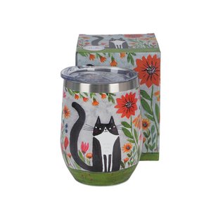 DUO CATS Thermal Mug 330ml, MEADOW, giftbox