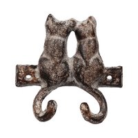 Cast iron hooks - pair of cats