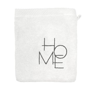 Washcloth 16 cm x 21 cm "HOME" white