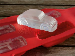 Volkswagen Beetle Silicone Ice Cube Tray/Baking/Praline -vorm - Rood