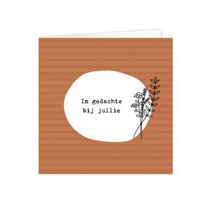 Greeting cards with white envelope "In thought"