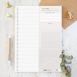 A4 daily planner 'Steen' writing pad with lined pages and a minimalist design, suitable for daily planning and note-taking.