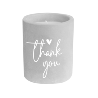 Cement candle - Thank you