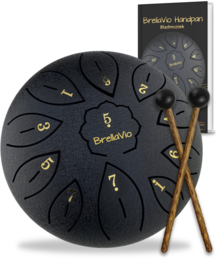 BrellaVio Handpan mit Übungsbuch – Lila – 16 cm