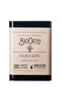Organic extra virgin olive oilmonocultivar Peranzana - 1 lt Tin
