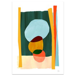Abstract Circle Reclinant Art Print