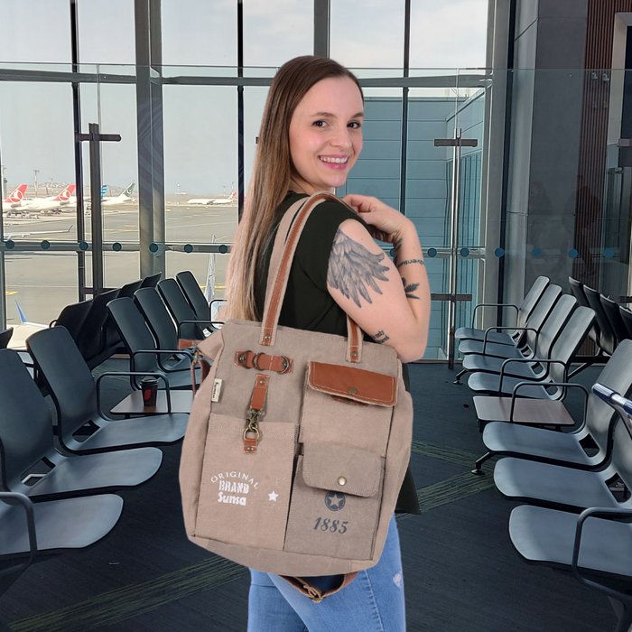 CORIOS Canvas handtas voor dames, zomer, strandtas, grote schoudertas, Boheemse tote tas, kleurrijke gebreide tas, casual hengseltassen voor reizen, vakantie, strand, dagelijks gebruik, kaki en zwart