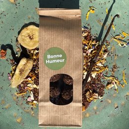 Bonne Humor Tea Crystal - A package of tea crystals in a cardboard box, featuring a green and white label.